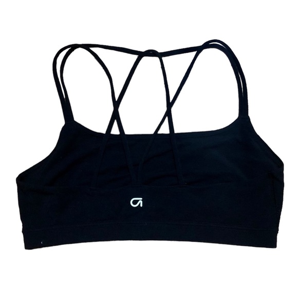 Gap fit black sports bra with double criss cross straps, Small - Picture 4 of 6